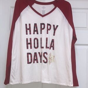 St. John’s Bay Happy Holla Days Shirt    Size XL